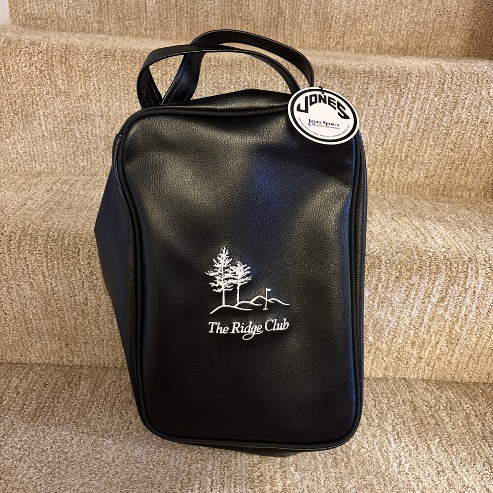 Jones Sports Co. Classic Golf Shoe Bag The Ridge Club Black NWT New With Tags